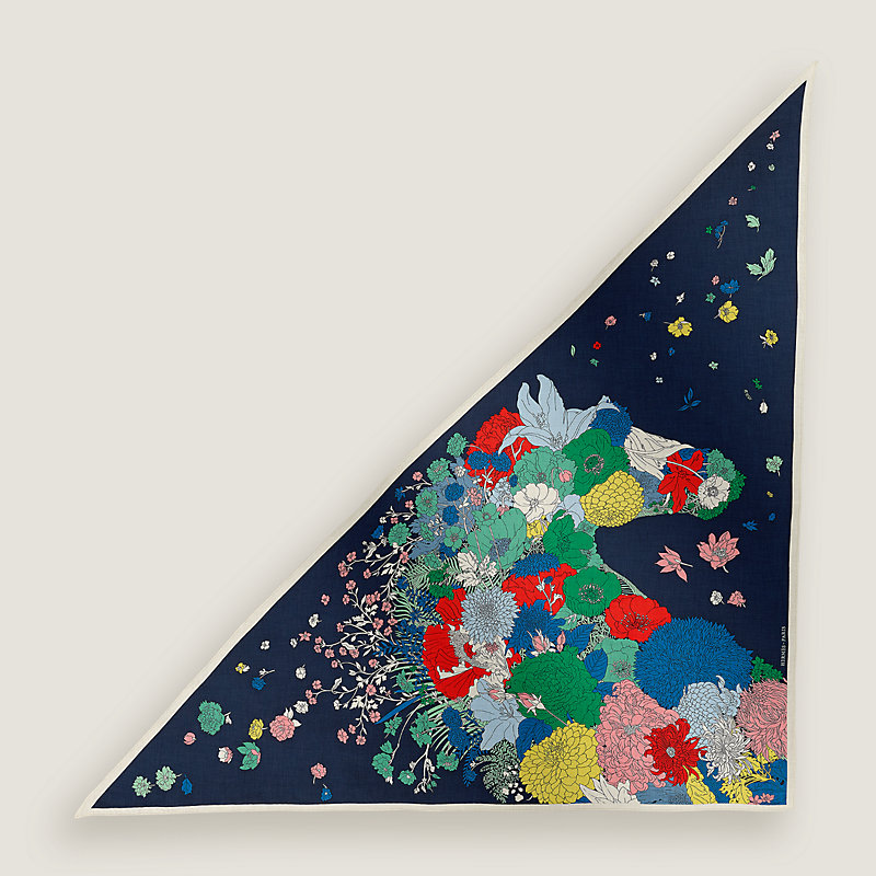 Robe Legere giant triangle - Blue | Hermès Mainland China
